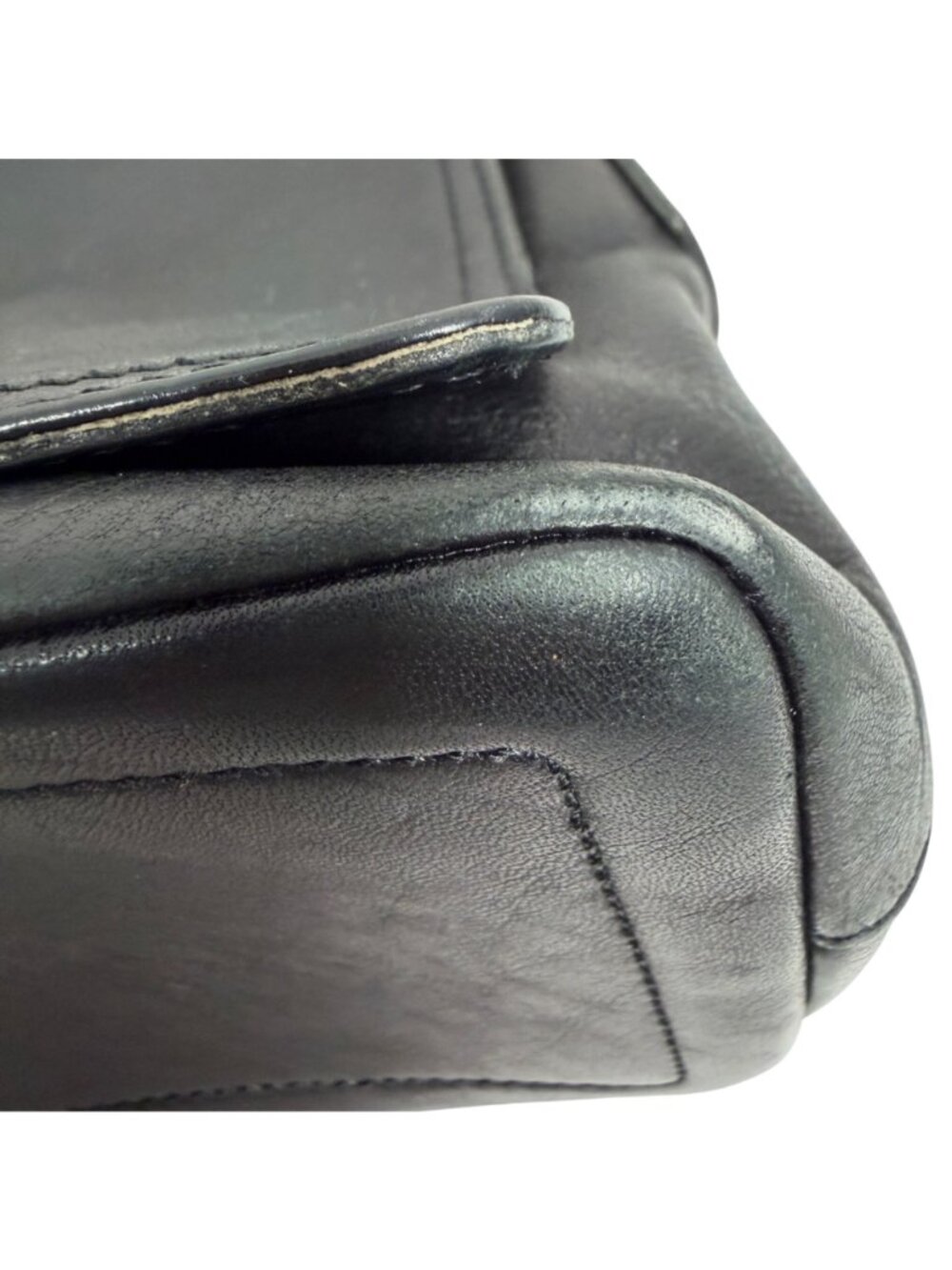 Vintage Y2K Coach Legacy 9828 Black Soft Leather Flap Shoulder Bag w/ Hang Tag - Picture 8 of 16